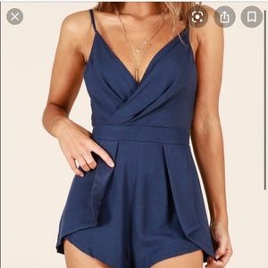 Beautiful, fun dark blue romper